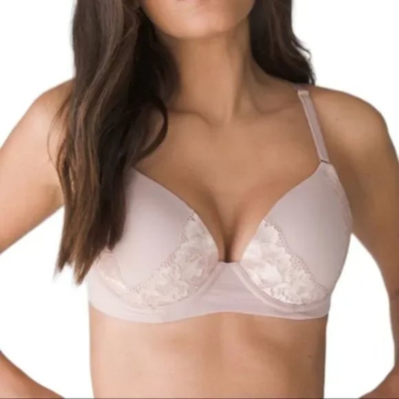 Soma Other - SOMA Embraceable Perfect Coverage Size 32DDD Signature Lace Abode Rose/Porcelain